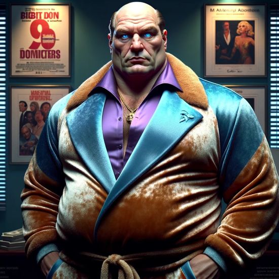 Big Don Mafia Hairdresser Character.